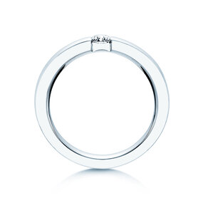 Anillo de compromiso Infinity en 14K oro blanco con diamante 0,20ct H/SI