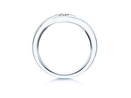 Anillo de compromiso Twist en 14K oro blanco con diamante 0,20ct H/SI