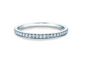 Anillo de compromiso Alliance-/Eternityring en 18K oro blanco con diamantes 0,21ct G/SI