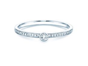 Anillo de compromiso Eternal Pavé en 14K oro blanco con diamantes 0,21ct G/SI