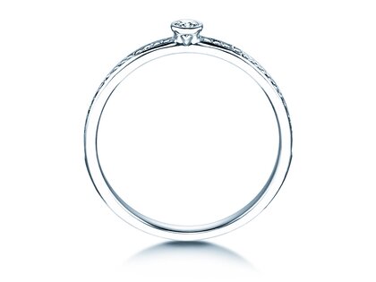Anillo de compromiso Eternal Pavé en 14K oro blanco con diamantes 0,21ct G/SI