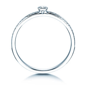 Anillo de compromiso Eternal Pavé en 14K oro blanco con diamantes 0,21ct G/SI