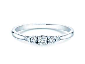 Anillo de compromiso 5 Diamonds en 18K oro blanco con diamantes 0,25ct G/SI