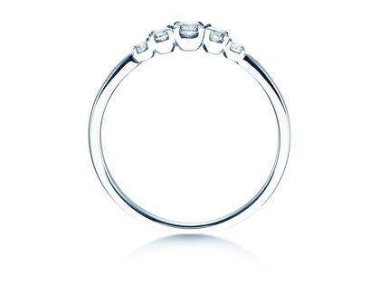 Anillo de compromiso 5 Diamonds en 18K oro blanco con diamantes 0,25ct G/SI