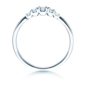 Anillo de compromiso 5 Diamonds en 18K oro blanco con diamantes 0,25ct G/SI