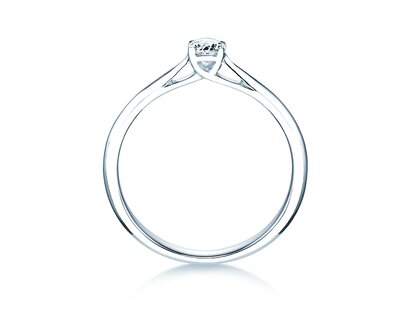 Anillo de compromiso Delight en 9K oro blanco con diamante 0,25ct H/SI