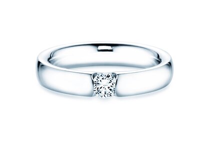 Anillo de compromiso Destiny en 9K oro blanco con diamante 0,25ct H/SI