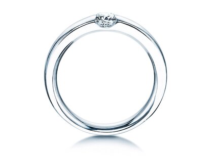 Anillo de compromiso Destiny en 9K oro blanco con diamante 0,25ct H/SI