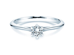 Anillo de compromiso Heaven 6 en 9K oro blanco con diamante de laboratorio 0,25ct