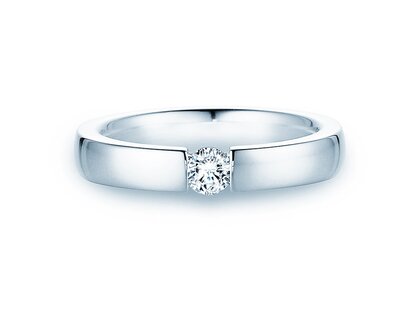 Anillo de compromiso Infinity en 14K oro blanco con diamante 0,25ct G/SI
