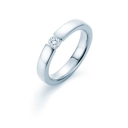 Anillo de compromiso Infinity en 18K oro blanco con diamante de laboratorio 0,25ct D/IF