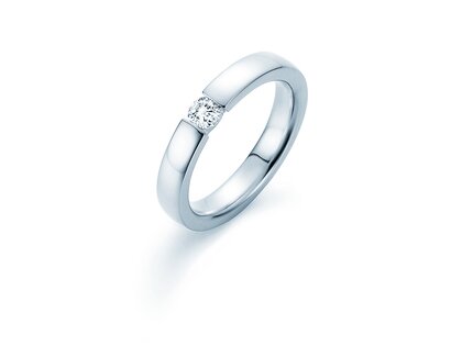 Anillo de compromiso Infinity en 14K oro blanco con diamante 0,25ct G/SI