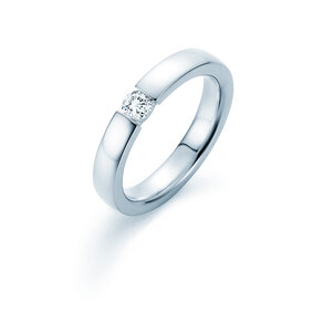 Anillo de compromiso Infinity en 14K oro blanco con diamante 0,25ct G/SI