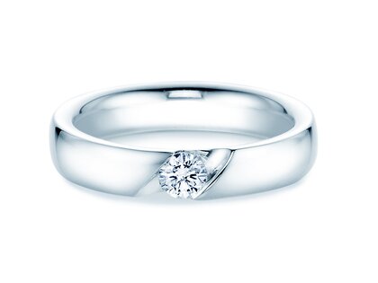 Anillo de compromiso Italic en plata