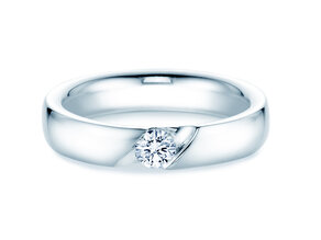 Anillo de compromiso Italic en plata