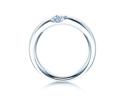 Anillo de compromiso Italic en plata