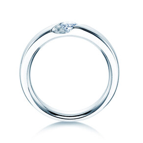 Anillo de compromiso Italic en plata