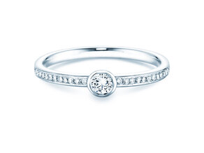 Anillo de compromiso Eternal Pavé en 18K oro blanco con diamantes 0,25ct G/SI