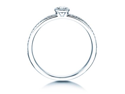 Anillo de compromiso Eternal Pavé en 18K oro blanco con diamantes 0,25ct G/SI