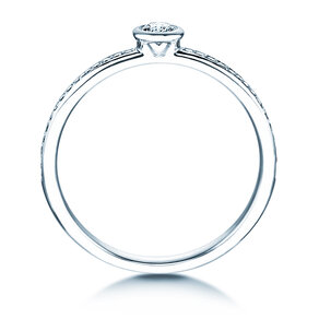 Anillo de compromiso Eternal Pavé en 18K oro blanco con diamantes 0,25ct G/SI