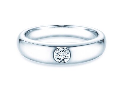 Anillo de compromiso Promise en 9K oro blanco con diamante 0,25ct H/SI