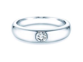 Anillo de compromiso Promise en 9K oro blanco con diamante 0,25ct H/SI