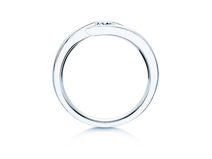 Anillo de compromiso Twist en 14K oro blanco con diamante 0,25ct G/SI