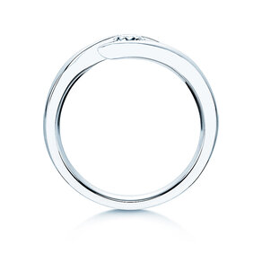 Anillo de compromiso Twist en 14K oro blanco con diamante 0,25ct G/SI