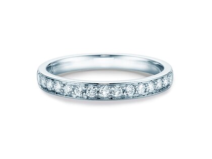 Anillo de compromiso Alliance-/Eternityring en 14K oro blanco con diamantes 0,30ct G/SI