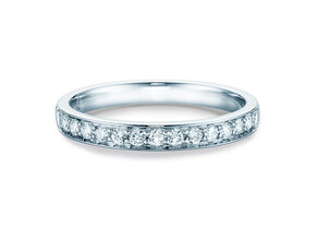 Anillo de compromiso Alliance-/Eternityring en 14K oro blanco con diamantes 0,30ct G/SI