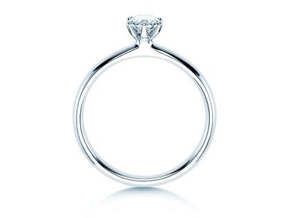 Anillo de compromiso Classic 6 en 14K oro blanco con diamante 0,30ct G/IF