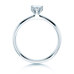 Anillo de compromiso Classic 6 en 14K oro blanco con diamante 0,30ct G/IF