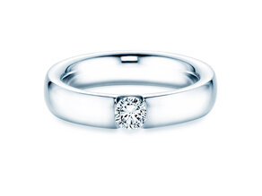Anillo de compromiso Destiny en 18K oro blanco con diamante 0,30ct H/SI