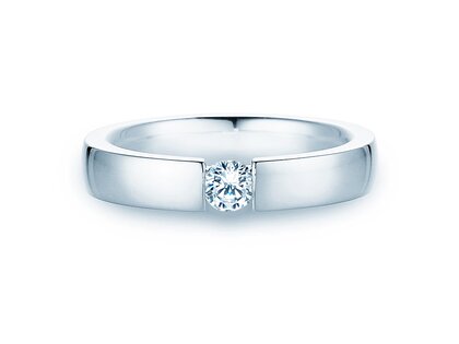 Anillo de compromiso Infinity en 18K oro blanco con diamante 0,30ct H/SI