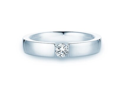 Anillo de compromiso Infinity en 9K oro blanco con diamante 0,30ct H/SI