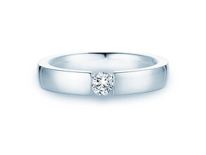 Anillo de compromiso Infinity en 9K oro blanco con diamante 0,30ct H/SI