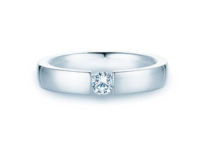 Anillo de compromiso Infinity en 18K oro blanco con diamante 0,30ct H/SI
