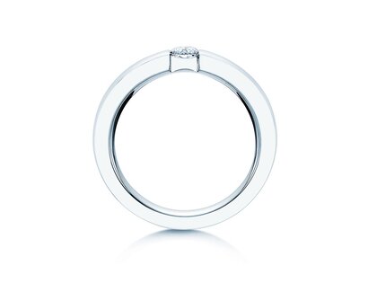 Anillo de compromiso Infinity en 18K oro blanco con diamante 0,30ct H/SI