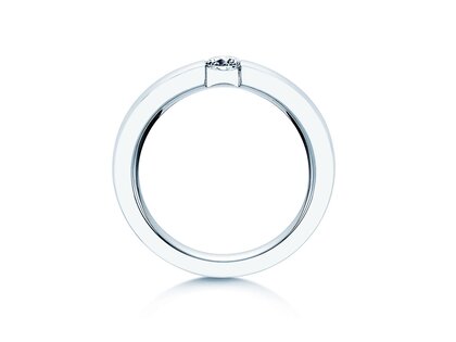 Anillo de compromiso Infinity en 9K oro blanco con diamante 0,30ct H/SI