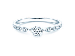 Anillo de compromiso Eternal Pavé en 18K oro blanco con diamantes 0,30ct G/SI