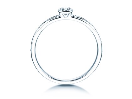 Anillo de compromiso Eternal Pavé en 18K oro blanco con diamantes 0,30ct G/SI