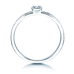 Anillo de compromiso Eternal Pavé en 18K oro blanco con diamantes 0,30ct G/SI