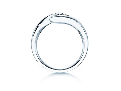 Anillo de compromiso Twist en 9K oro blanco con diamante 0,30ct H/SI