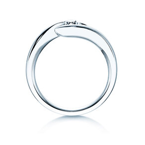 Anillo de compromiso Twist en 9K oro blanco con diamante 0,30ct H/SI