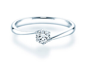 Anillo de compromiso Devotion en 14K oro blanco con diamante 0,35ct G/SI