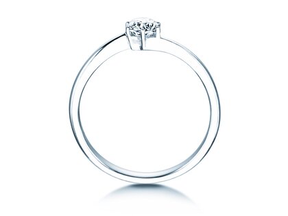 Anillo de compromiso Devotion en 14K oro blanco con diamante 0,35ct G/SI