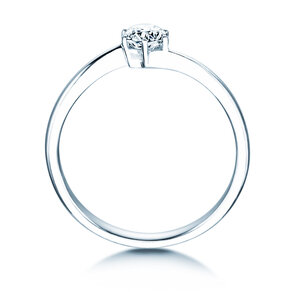 Anillo de compromiso Devotion en 14K oro blanco con diamante 0,35ct G/SI