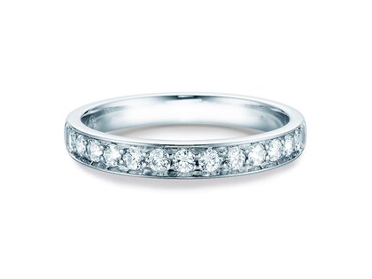 Anillo de compromiso Alliance-/Eternityring en 18K oro blanco con diamantes 0,39ct G/SI