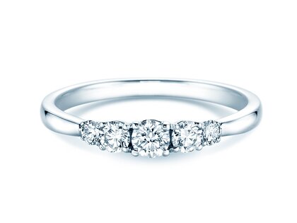 Anillo de compromiso 5 Diamonds en platino