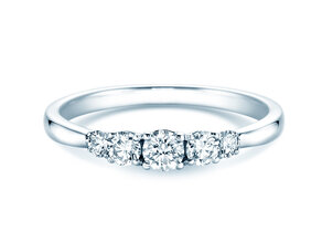 Anillo de compromiso 5 Diamonds en platino